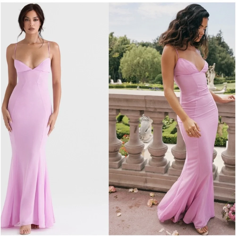 HOUSE OF CB 'Loren' Pink Corset Maxi Dress - Picture 1 of 13